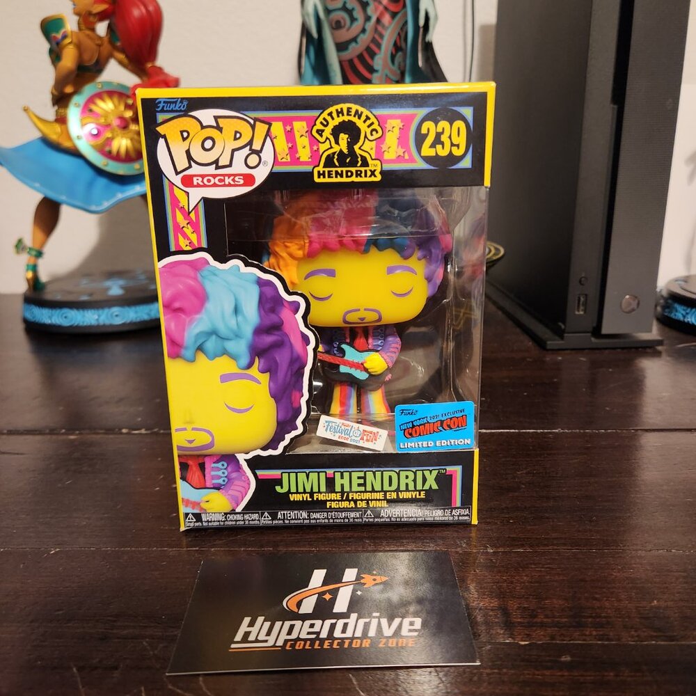 Rocks Blacklight Jimi Hendrix Funko PoP! Vinyl Figure #239 NYCC Limited Edition
